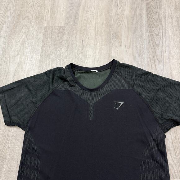 Gymshark 315 Seamless Workout Shirt Large Black Gym Running Lifting David Laid - Picture 2 of 7